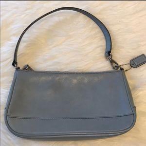 Authentic Coach Blue Leather Pochette Bag